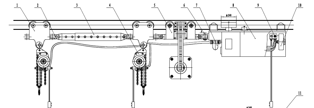 氣動(dòng)單軌吊車